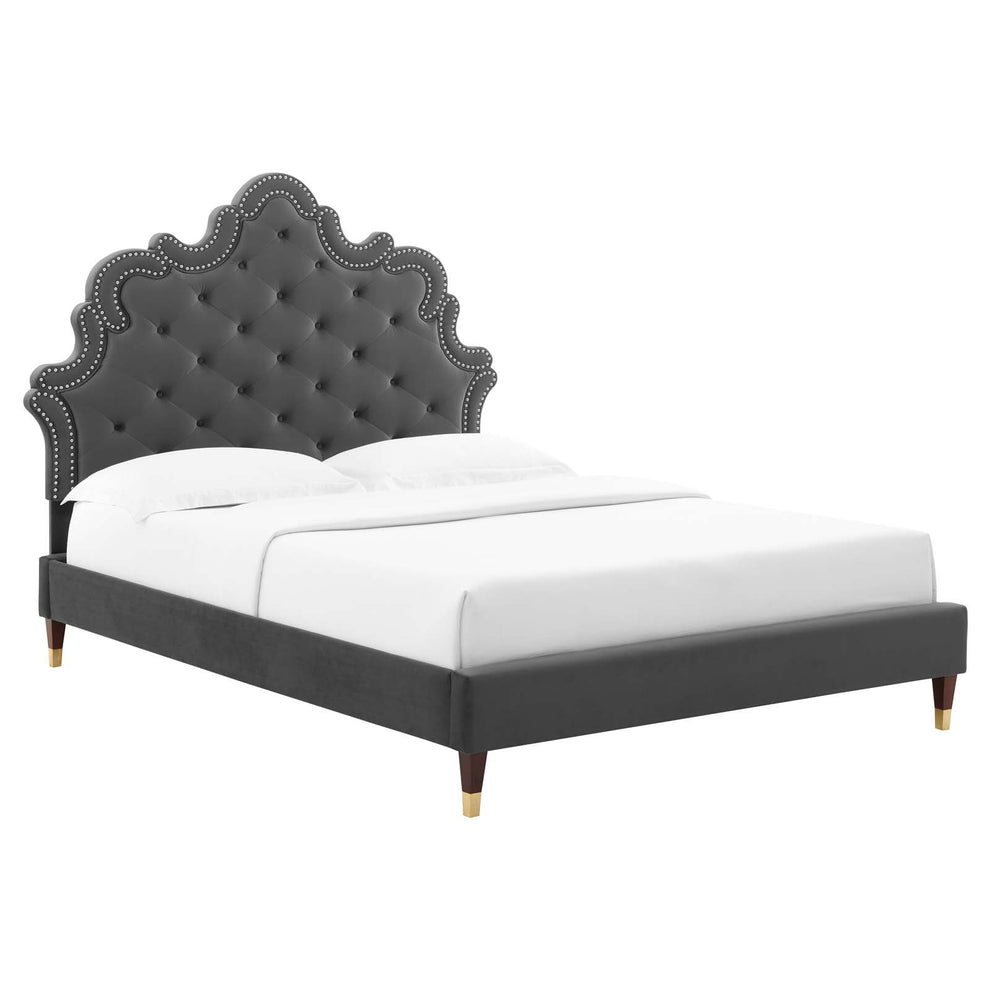 Sasha Button-Tufted Performance Velvet Full Bed By Modway - MOD-6807 | Beds | Modishstore - 1