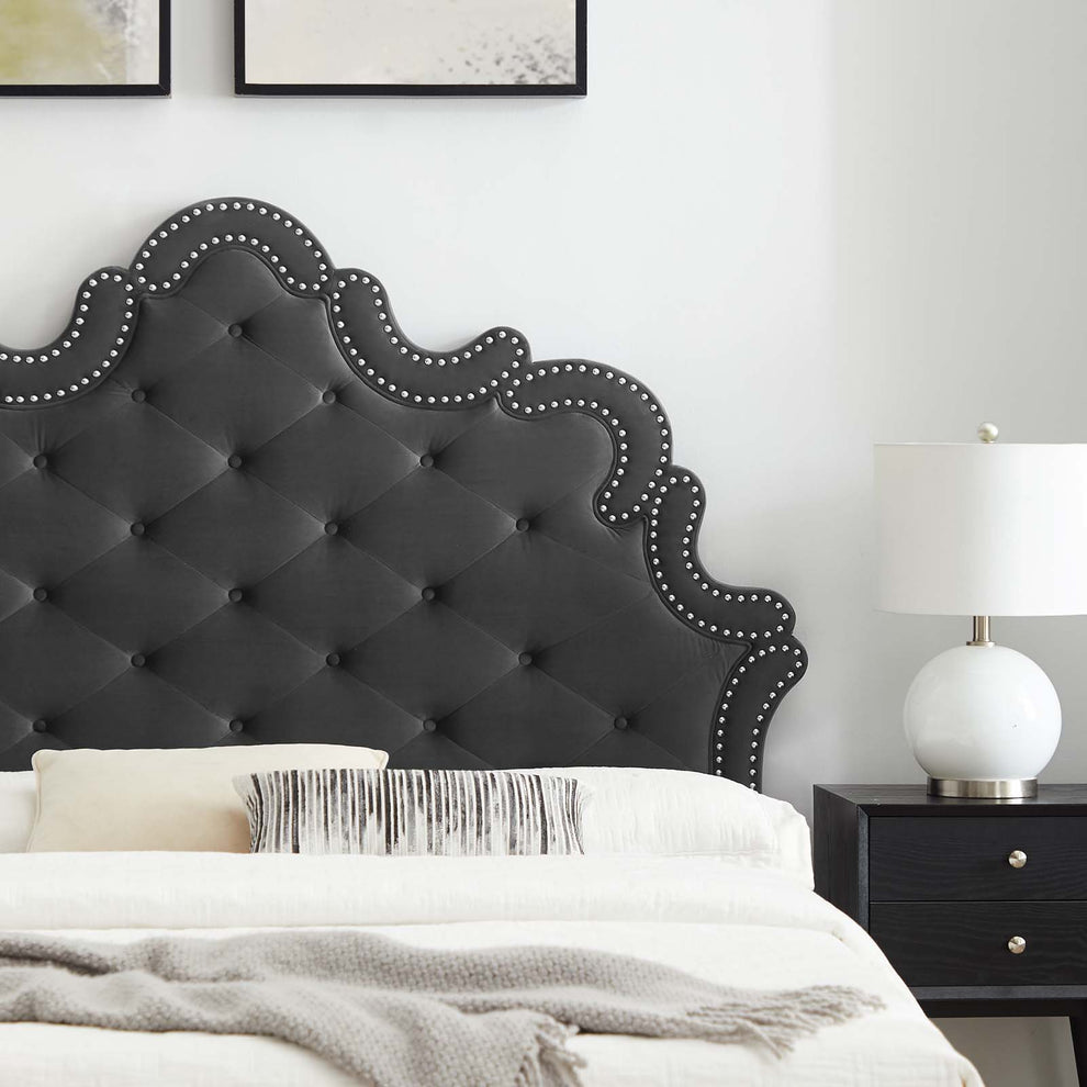 Sasha Button-Tufted Performance Velvet Full Bed By Modway - MOD-6807 | Beds | Modishstore - 2