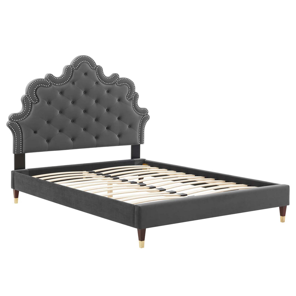 Sasha Button-Tufted Performance Velvet Full Bed By Modway - MOD-6807 | Beds | Modishstore - 5