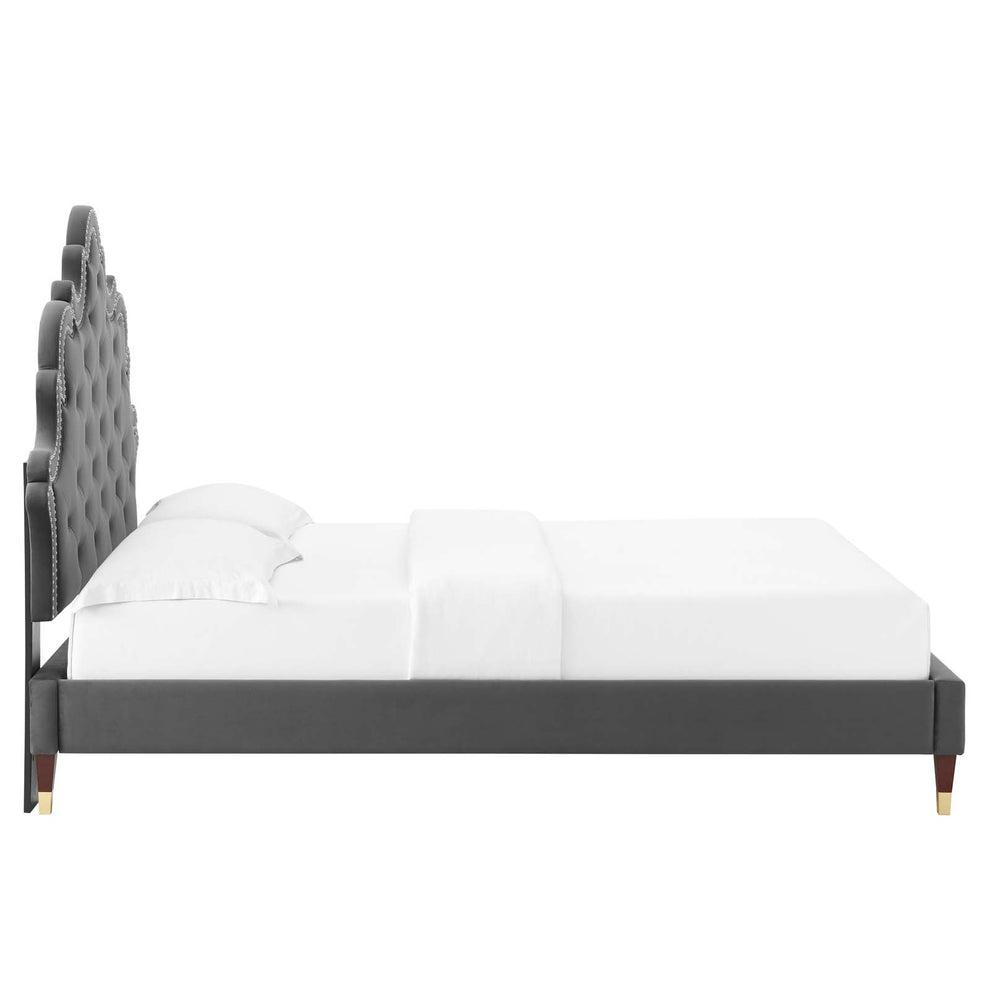 Sasha Button-Tufted Performance Velvet Full Bed By Modway - MOD-6807 | Beds | Modishstore - 6