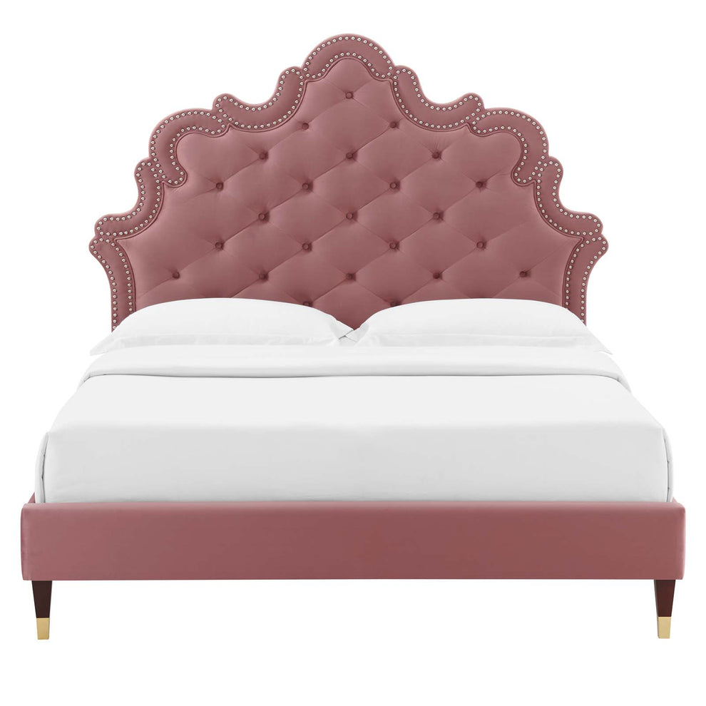 Sasha Button-Tufted Performance Velvet Full Bed By Modway - MOD-6807 | Beds | Modishstore - 18