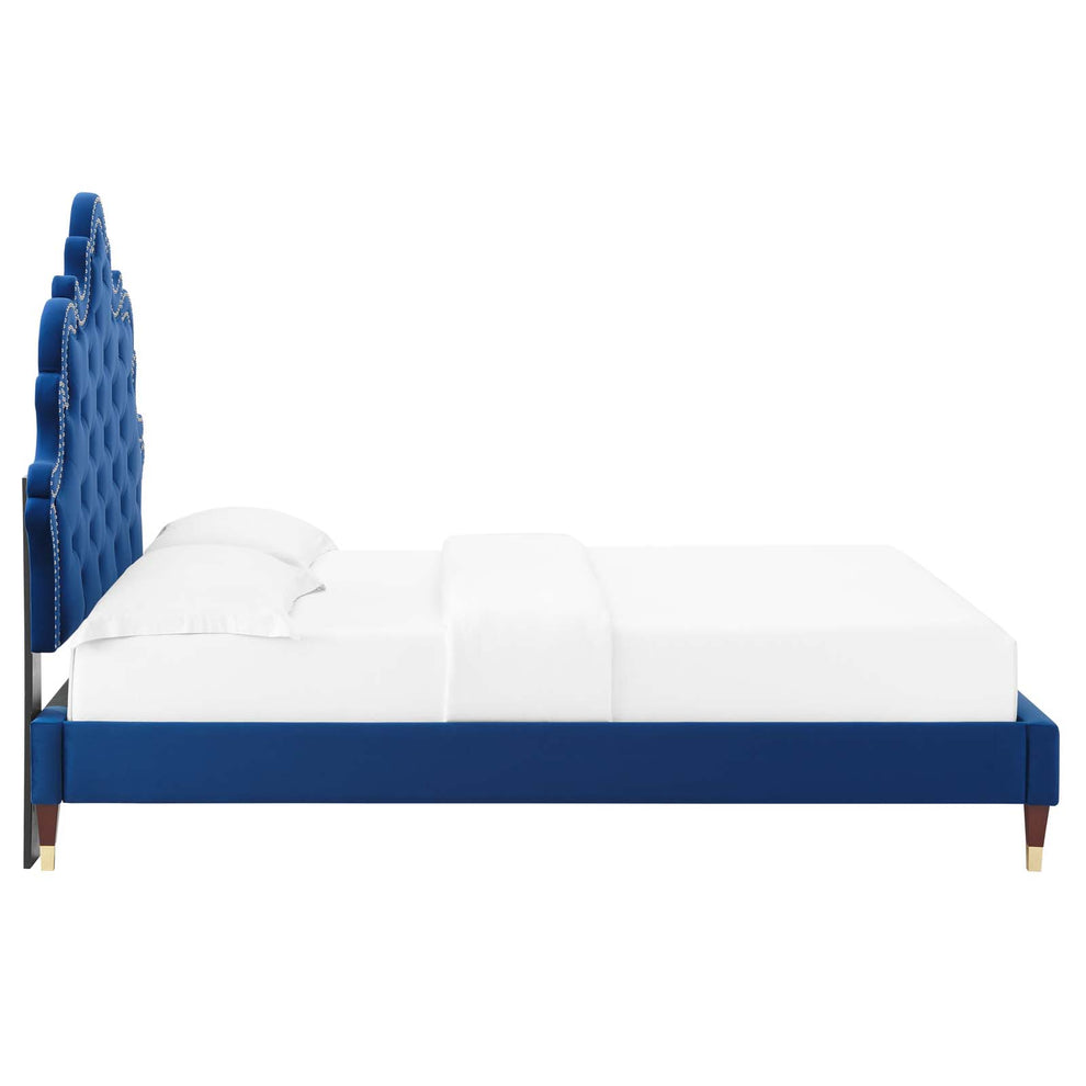 Sasha Button-Tufted Performance Velvet Full Bed By Modway - MOD-6807 | Beds | Modishstore - 28