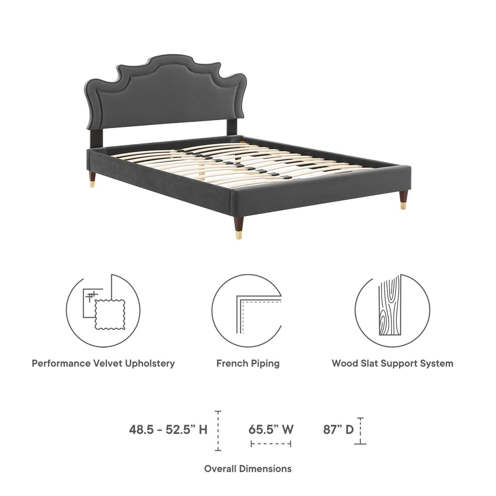Neena Performance Velvet Full Bed By Modway - MOD-6810 | Beds | Modishstore - 10