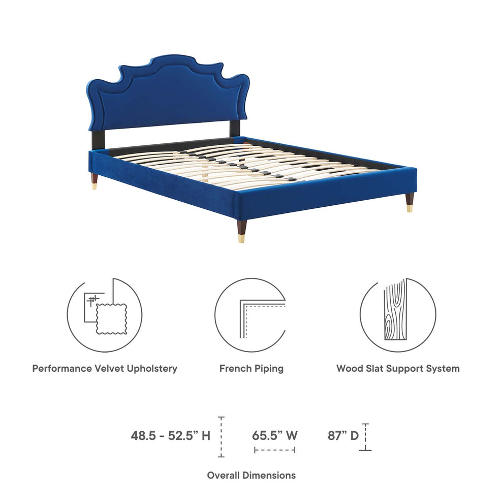 Neena Performance Velvet Full Bed By Modway - MOD-6810 | Beds | Modishstore - 32