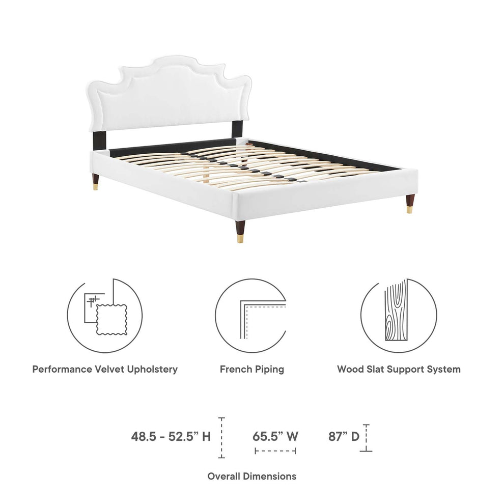Neena Performance Velvet Full Bed By Modway - MOD-6810 | Beds | Modishstore - 43