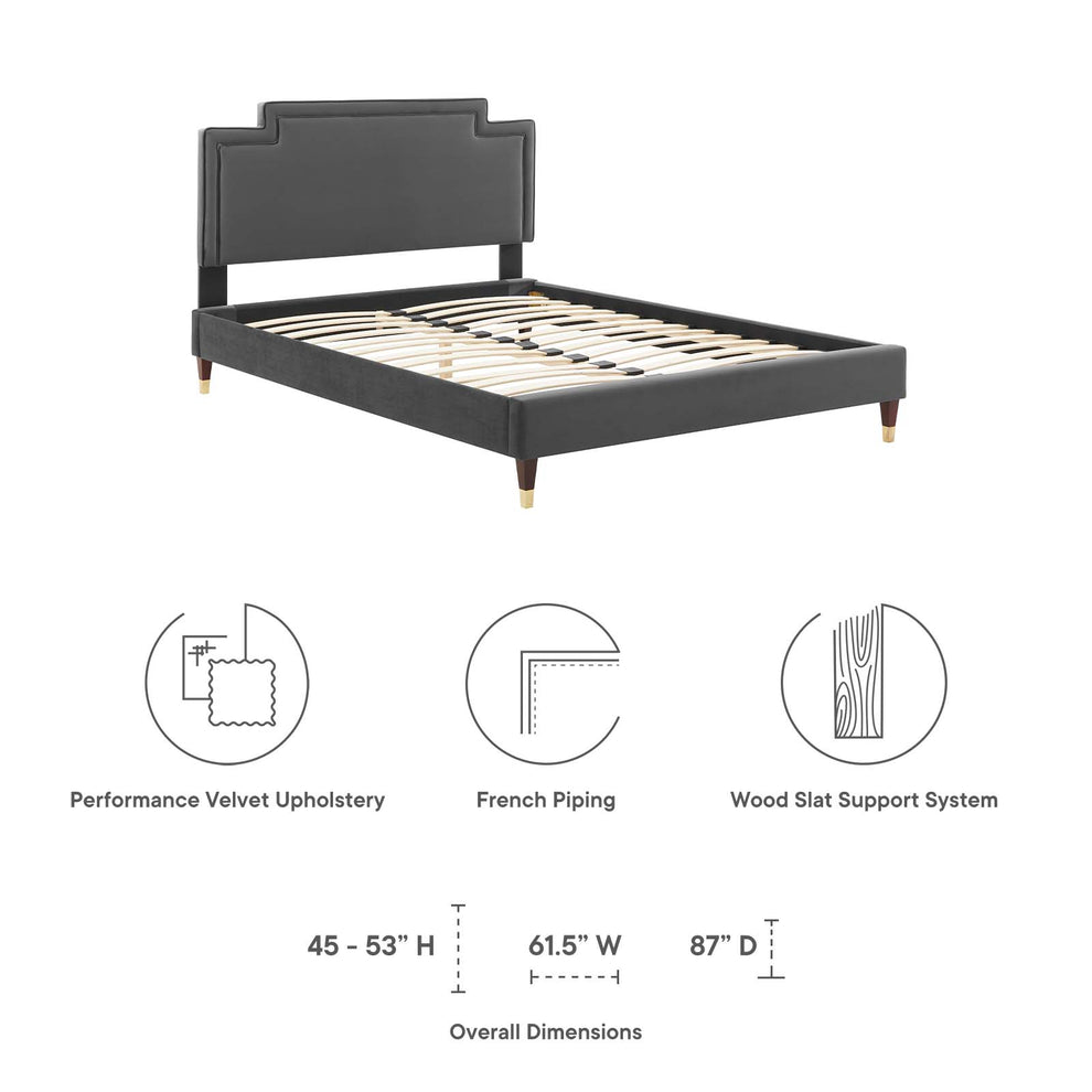 Liva Performance Velvet Full Bed By Modway - MOD-6811 | Beds | Modishstore - 10