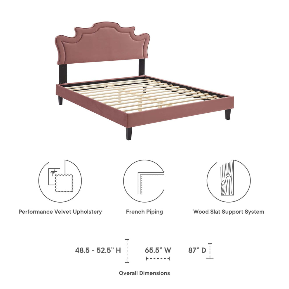 Neena Performance Velvet Full Bed By Modway - MOD-6815 | Beds | Modishstore - 10