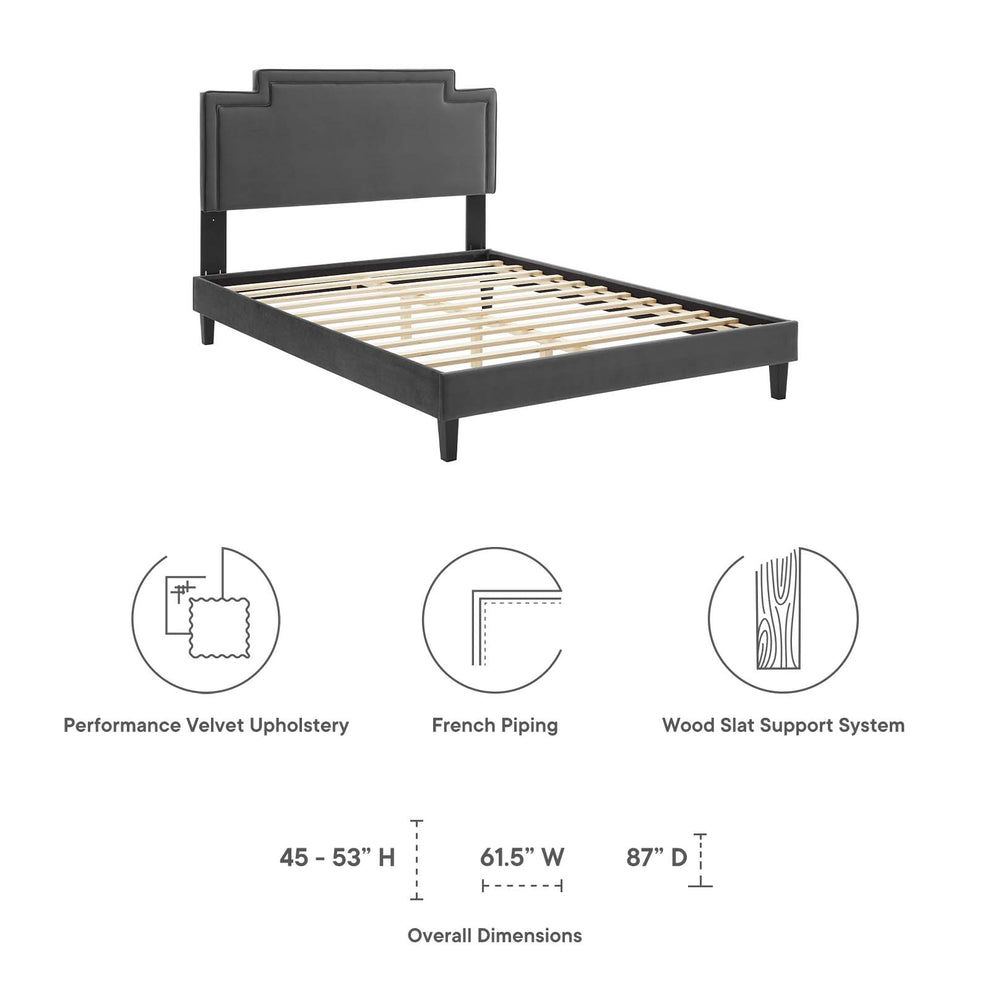 Liva Performance Velvet Full Bed By Modway - MOD-6816 | Beds | Modishstore - 10