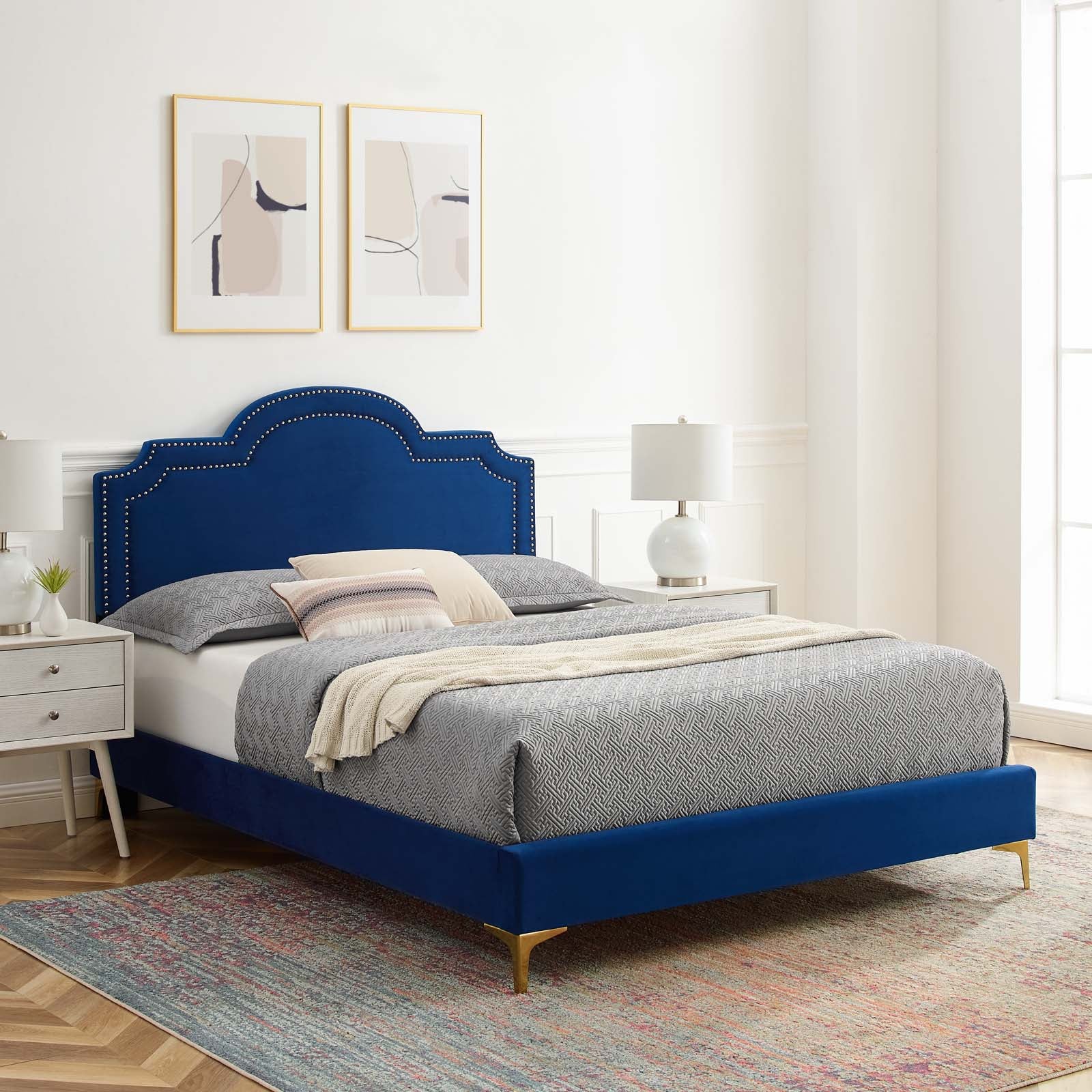 Aviana Performance Velvet Queen Bed By Modway - MOD-6819 | Beds | Modishstore - 23
