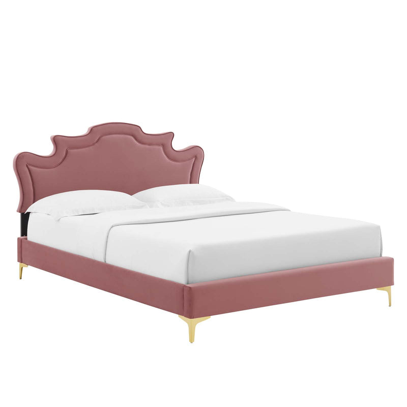 Neena Performance Velvet Queen Bed By Modway - MOD-6820 | Beds | Modishstore - 13