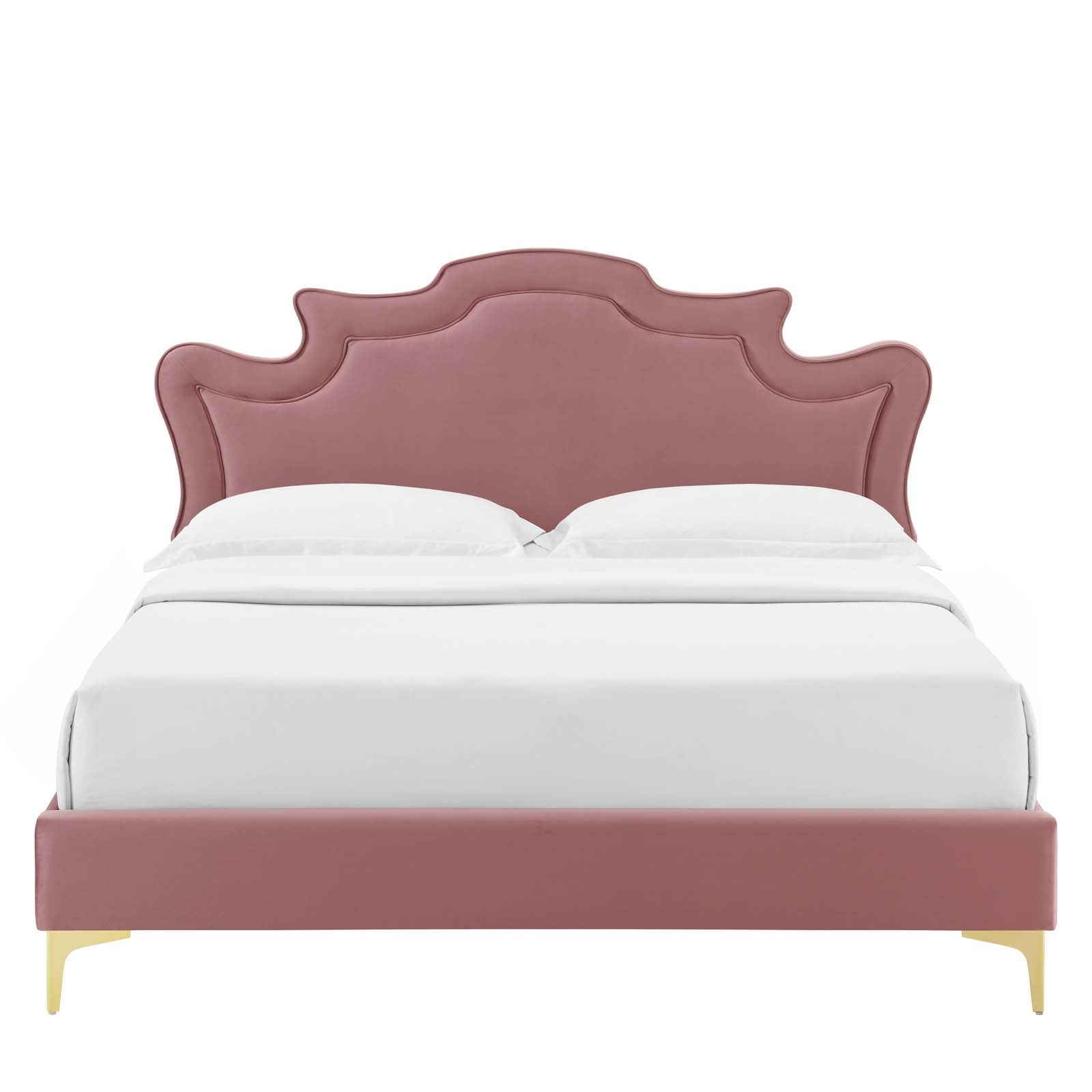 Neena Performance Velvet Queen Bed By Modway - MOD-6820 | Beds | Modishstore - 18