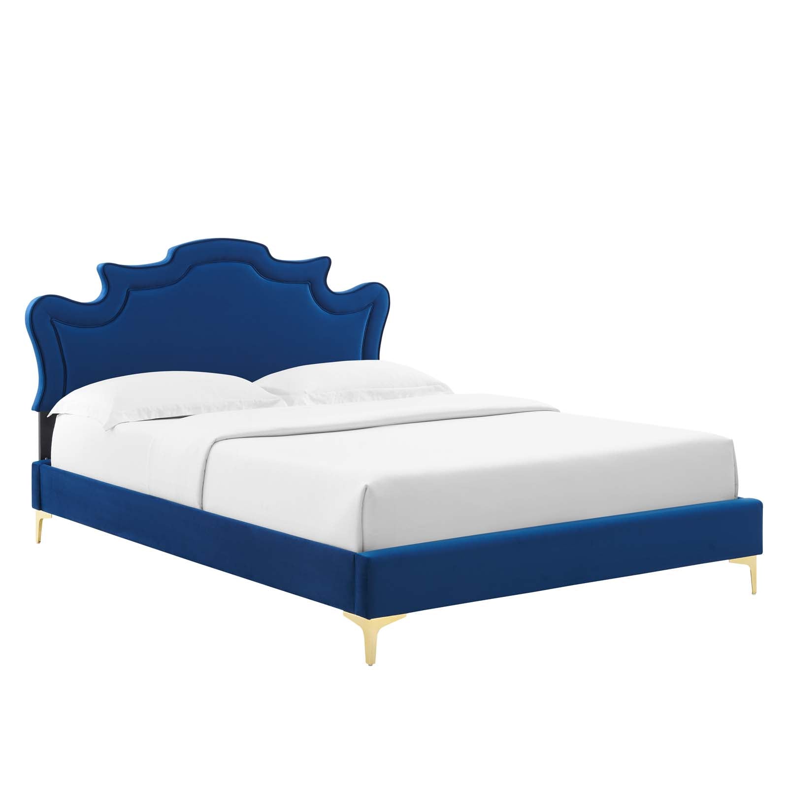 Neena Performance Velvet Queen Bed By Modway - MOD-6820 | Beds | Modishstore - 24