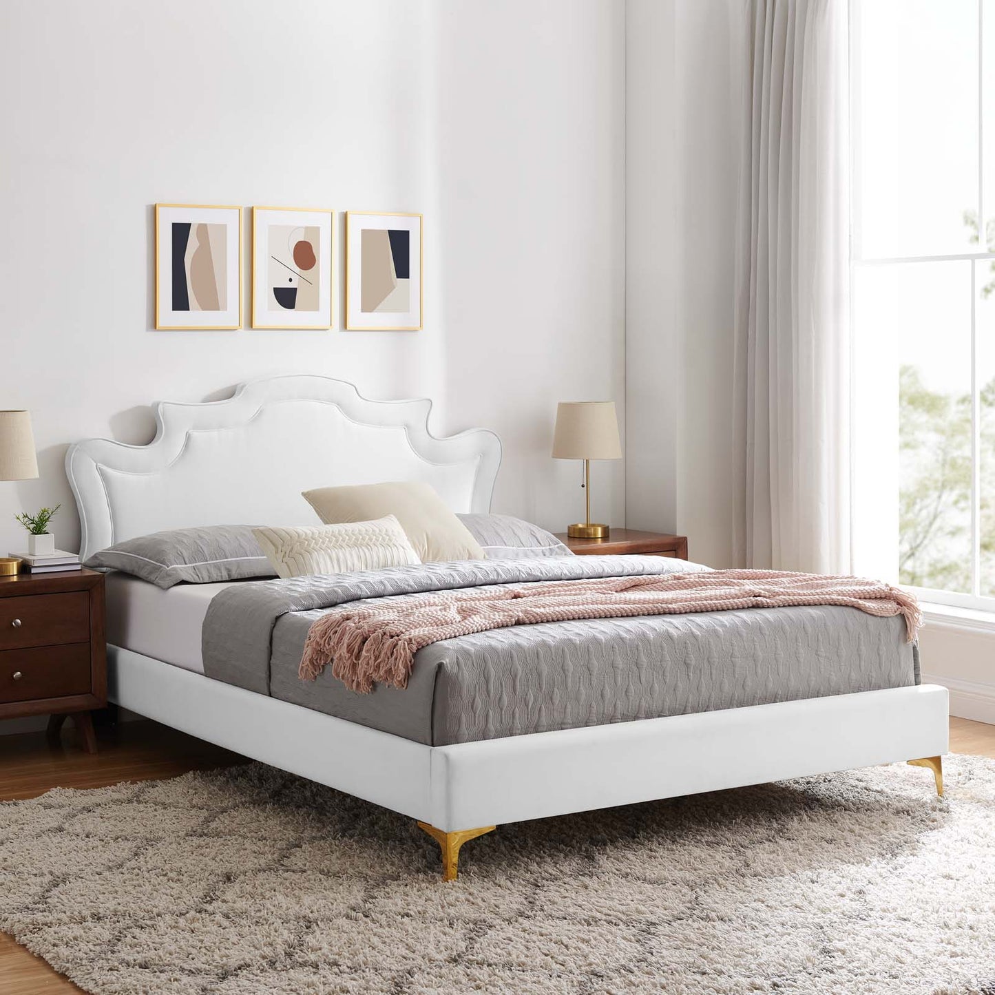 Neena Performance Velvet Queen Bed By Modway - MOD-6820 | Beds | Modishstore - 34