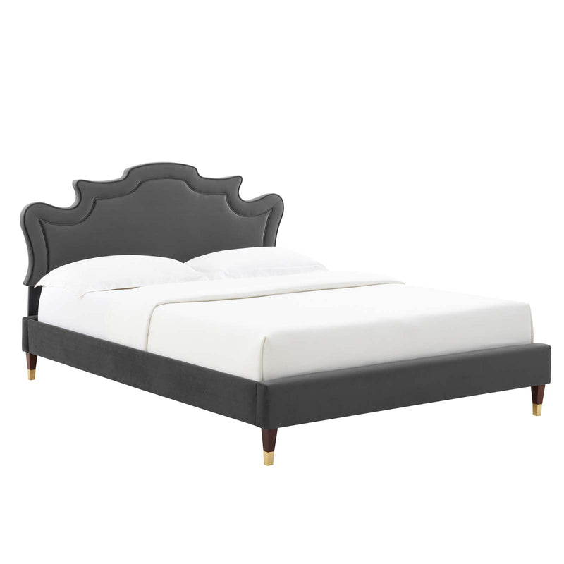 Neena Performance Velvet Queen Bed By Modway - MOD-6825 | Beds | Modishstore - 2