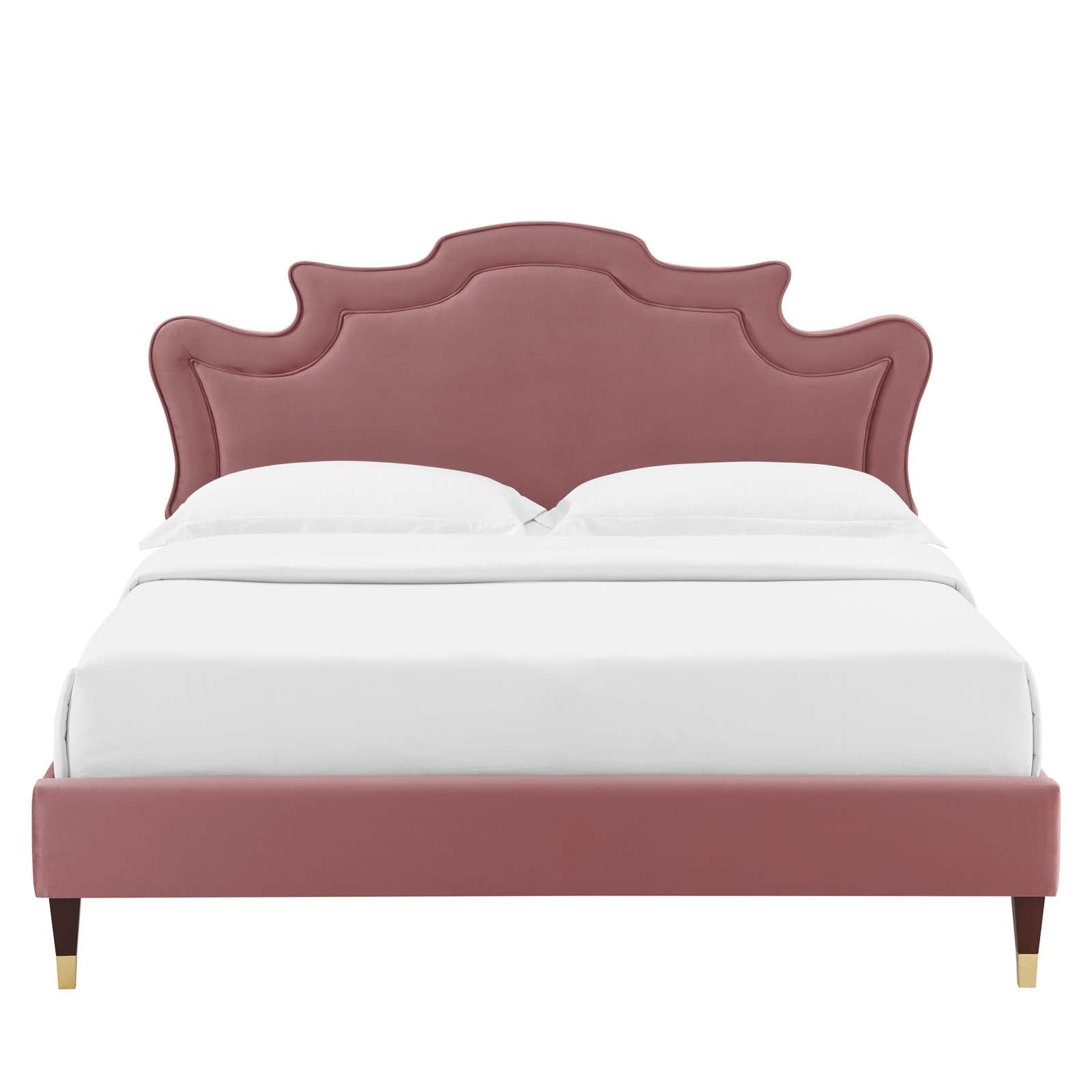 Neena Performance Velvet Queen Bed By Modway - MOD-6825 | Beds | Modishstore - 18
