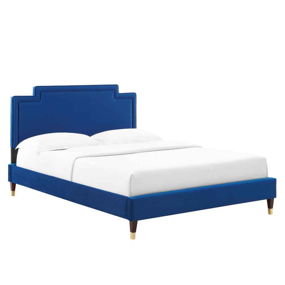 Liva Performance Velvet Queen Bed By Modway - MOD-6826 | Beds | Modishstore - 24