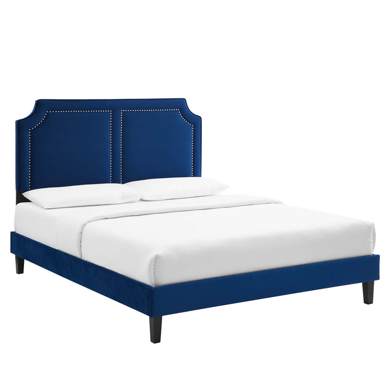 Novi Performance Velvet Queen Bed By Modway - MOD-6828 | Beds | Modishstore - 24