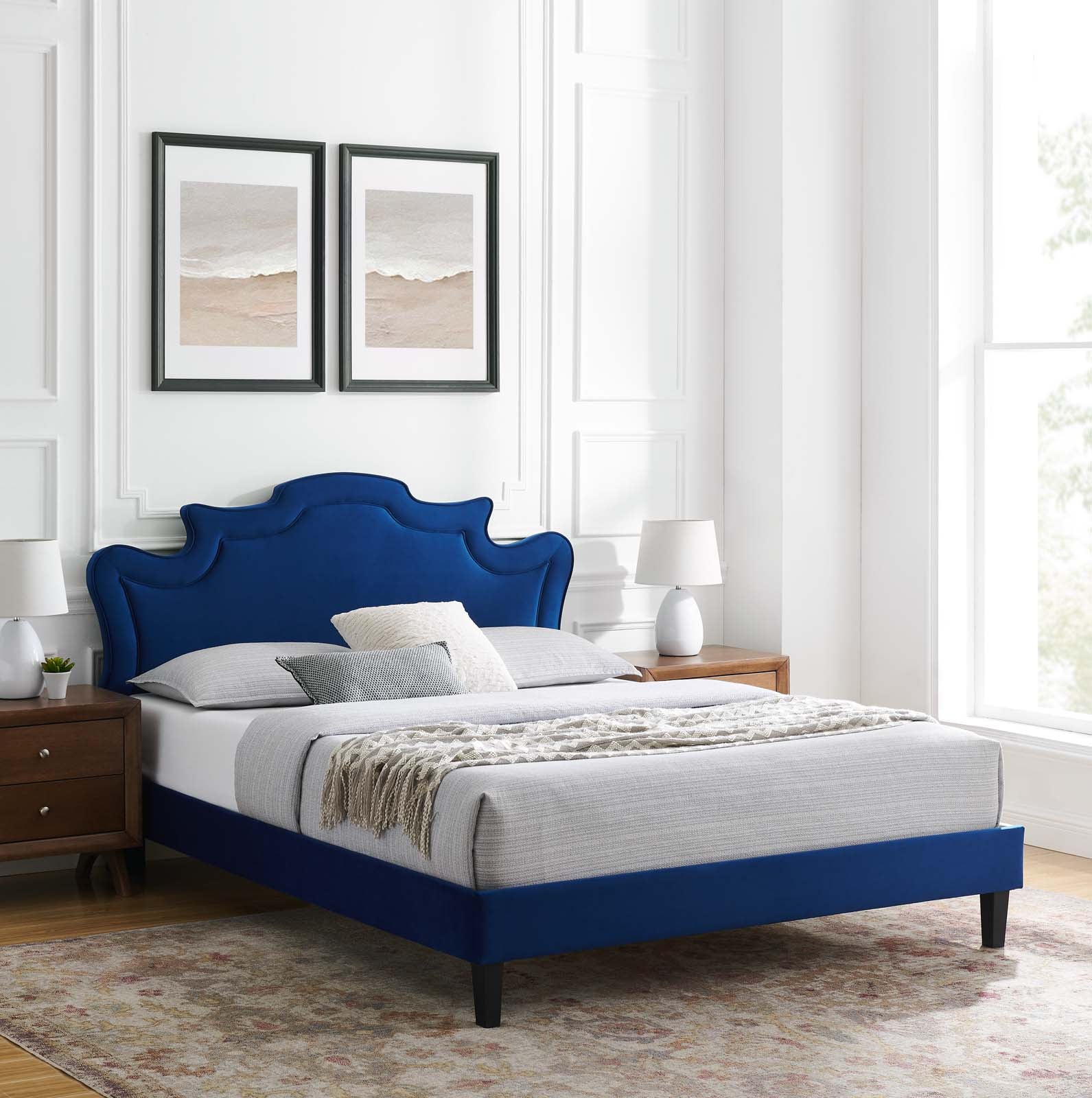 Neena Performance Velvet Queen Bed By Modway - MOD-6830 | Beds | Modishstore - 23
