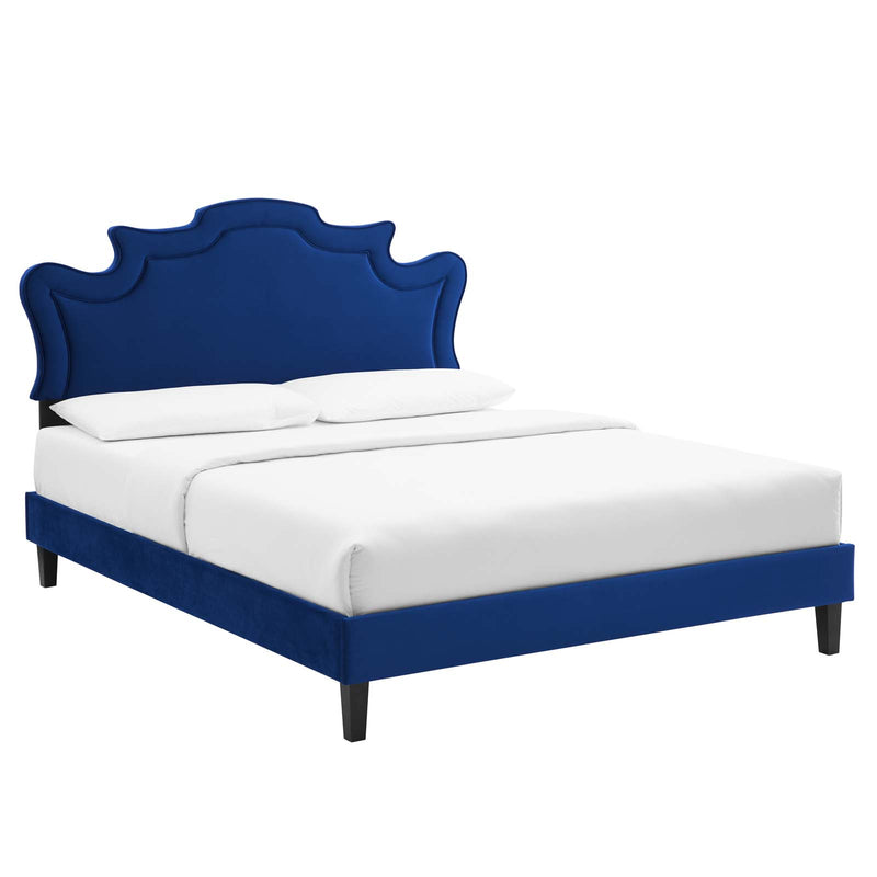 Neena Performance Velvet Queen Bed By Modway - MOD-6830 | Beds | Modishstore - 24