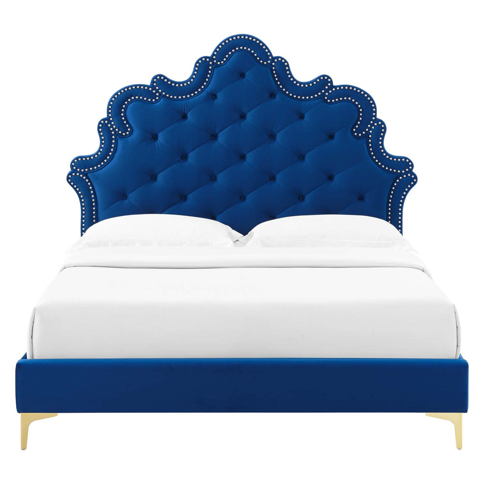 Sasha Button-Tufted Performance Velvet King Bed By Modway - MOD-6832 | Beds | Modishstore - 29