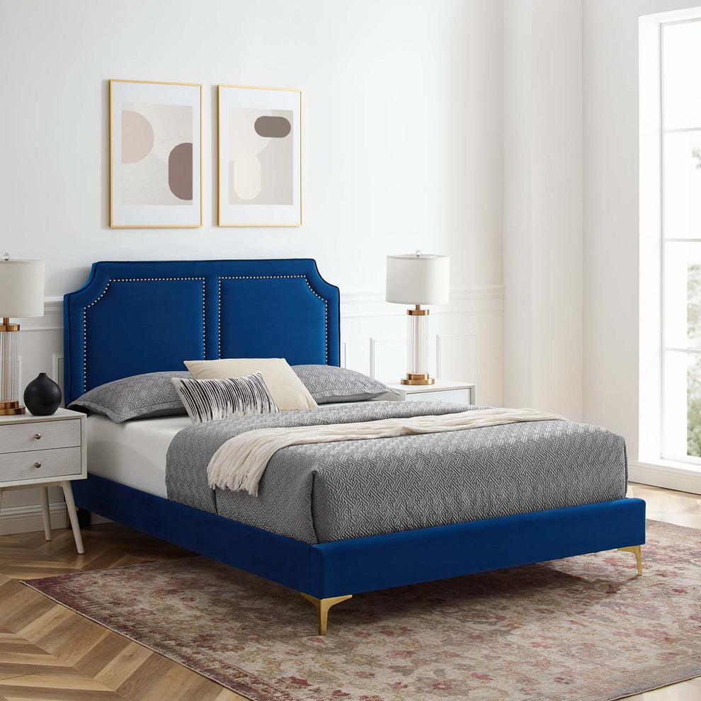Novi Performance Velvet King Bed By Modway - MOD-6833 | Beds | Modishstore - 26