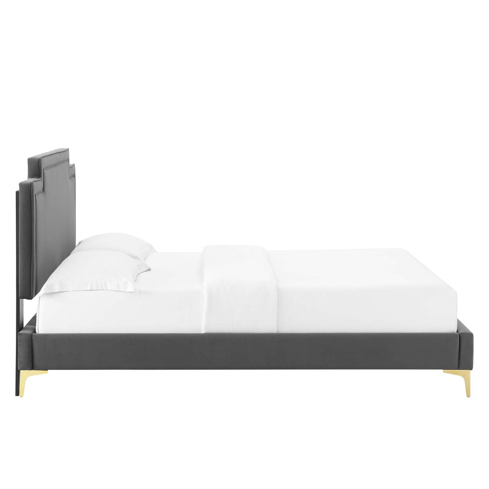 Liva Performance Velvet King Bed By Modway - MOD-6836 | Beds | Modishstore - 6
