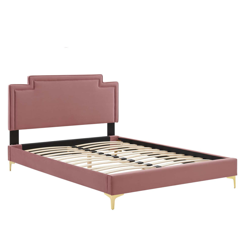 Liva Performance Velvet King Bed By Modway - MOD-6836 | Beds | Modishstore - 16