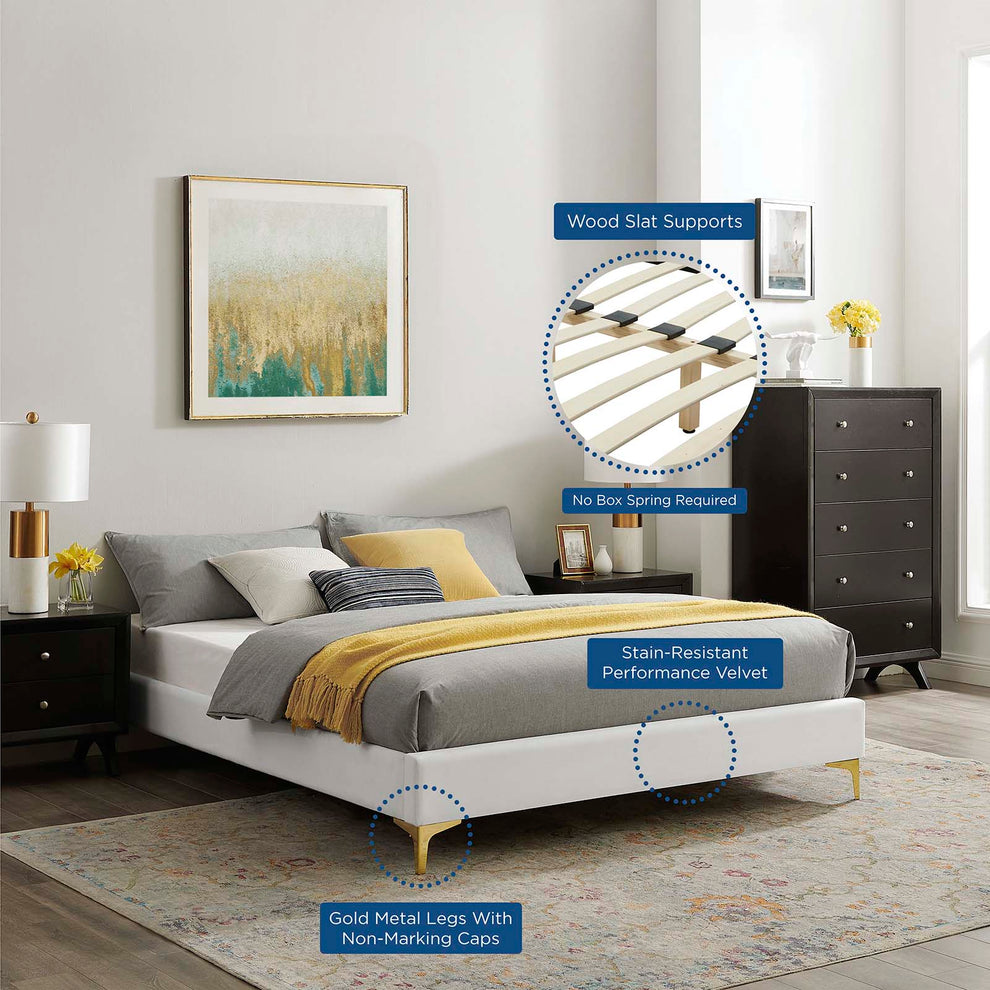 Liva Performance Velvet King Bed By Modway - MOD-6836 | Beds | Modishstore - 36