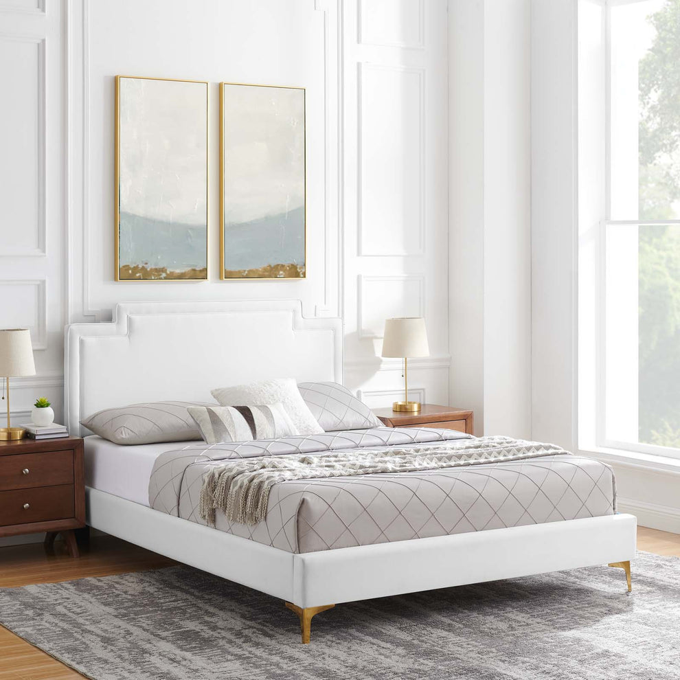 Liva Performance Velvet King Bed By Modway - MOD-6836 | Beds | Modishstore - 37