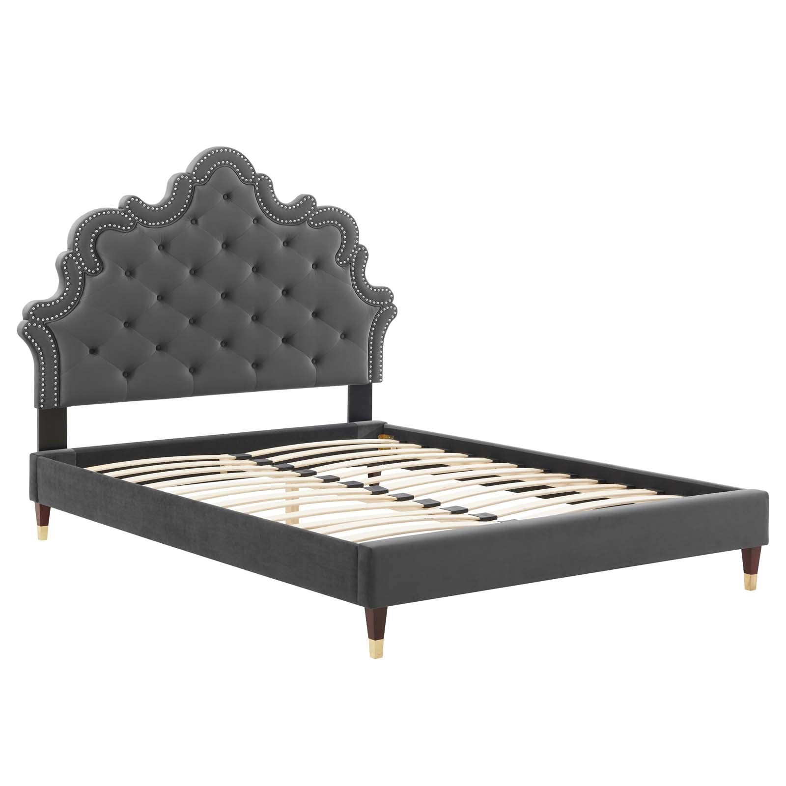 Sasha Button-Tufted Performance Velvet King Bed By Modway - MOD-6837 | Beds | Modishstore - 5