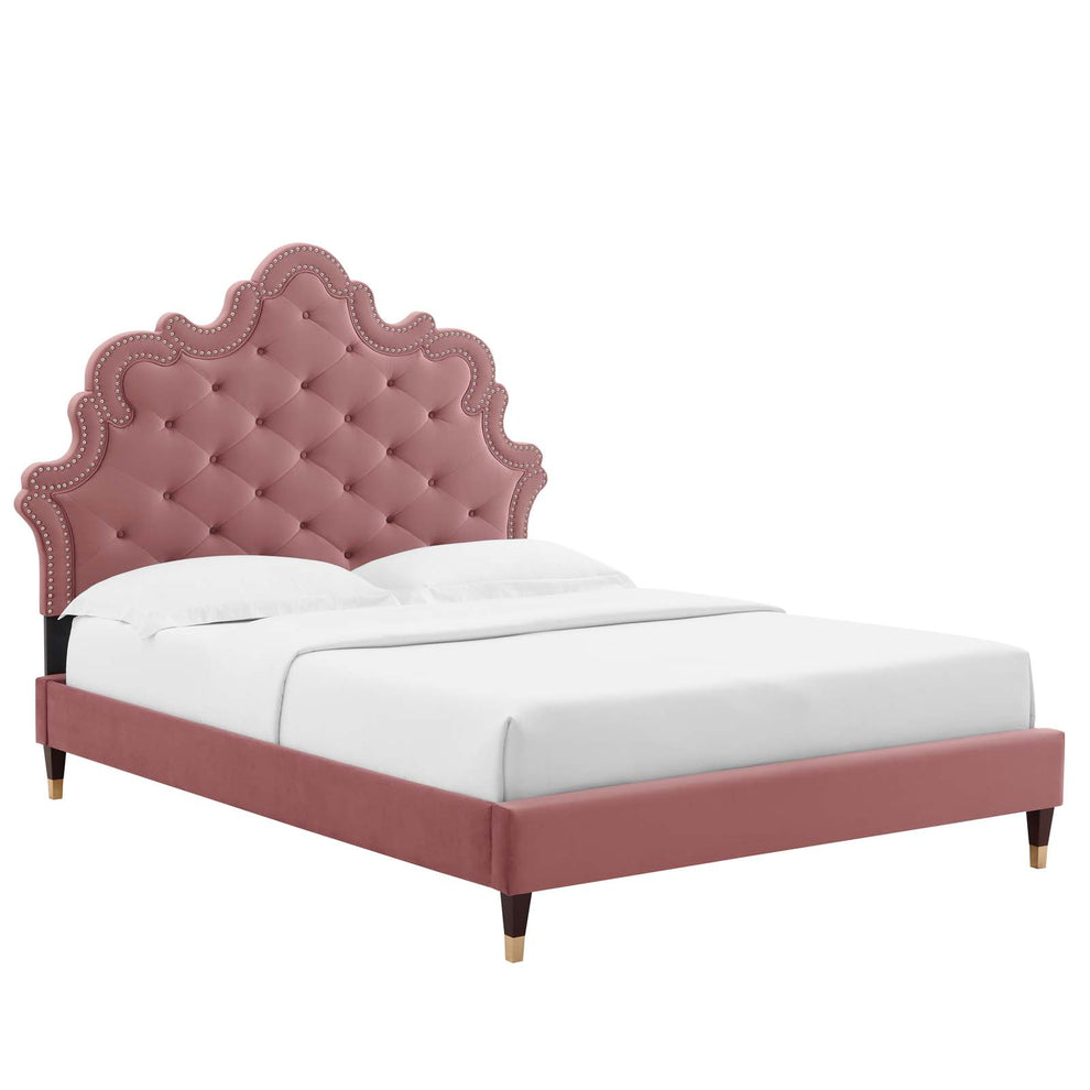Sasha Button-Tufted Performance Velvet King Bed By Modway - MOD-6837 | Beds | Modishstore - 12