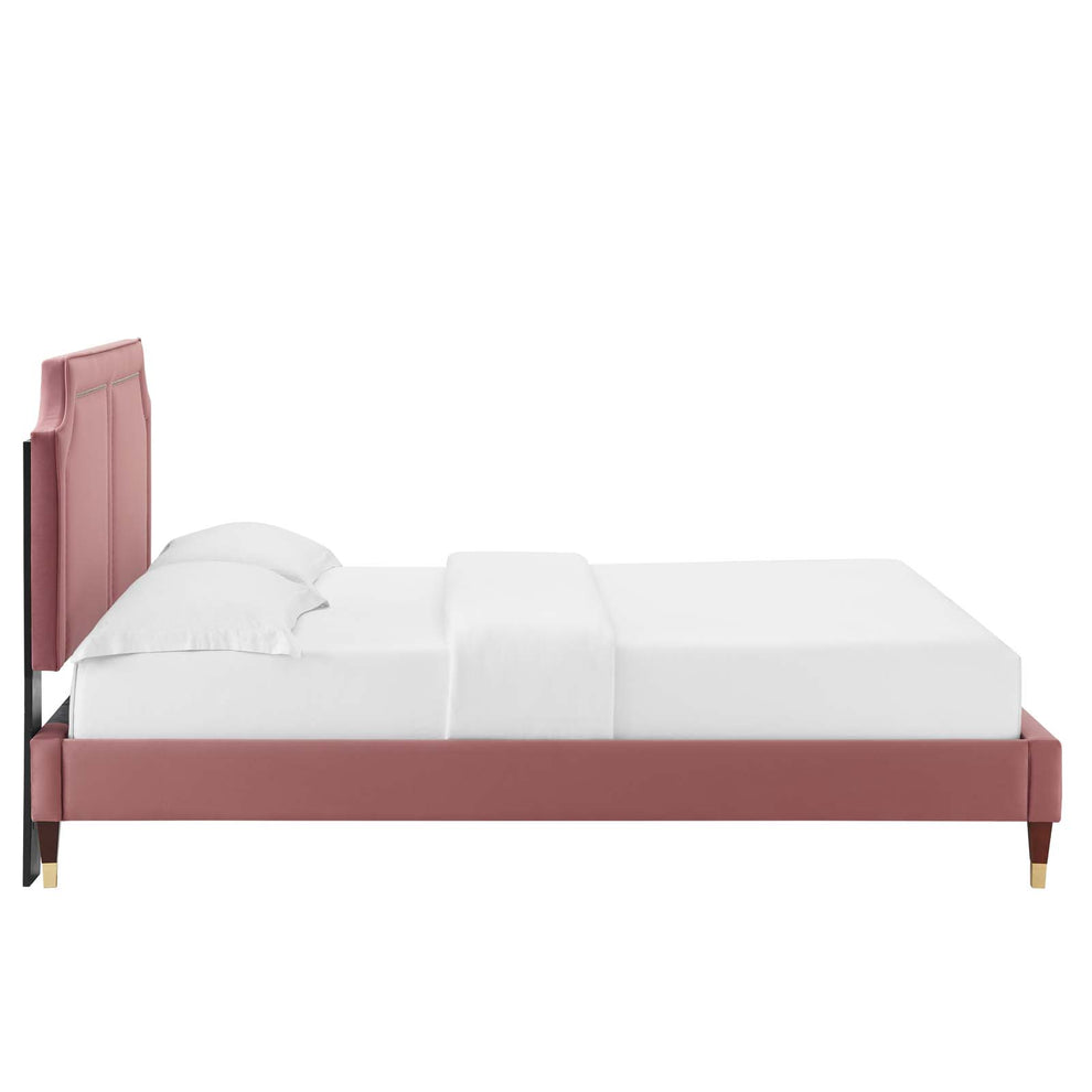 Novi Performance Velvet King Bed By Modway - MOD-6838 | Beds | Modishstore - 17