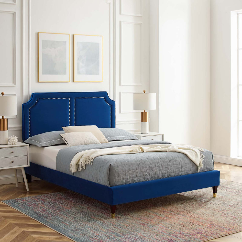 Novi Performance Velvet King Bed By Modway - MOD-6838 | Beds | Modishstore - 26