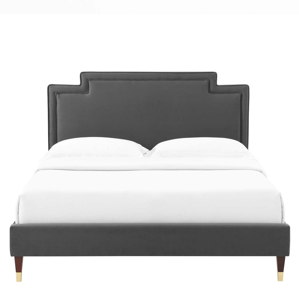Liva Performance Velvet King Bed By Modway - MOD-6841 | Beds | Modishstore - 7