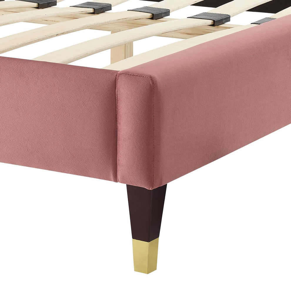 Liva Performance Velvet King Bed By Modway - MOD-6841 | Beds | Modishstore - 19