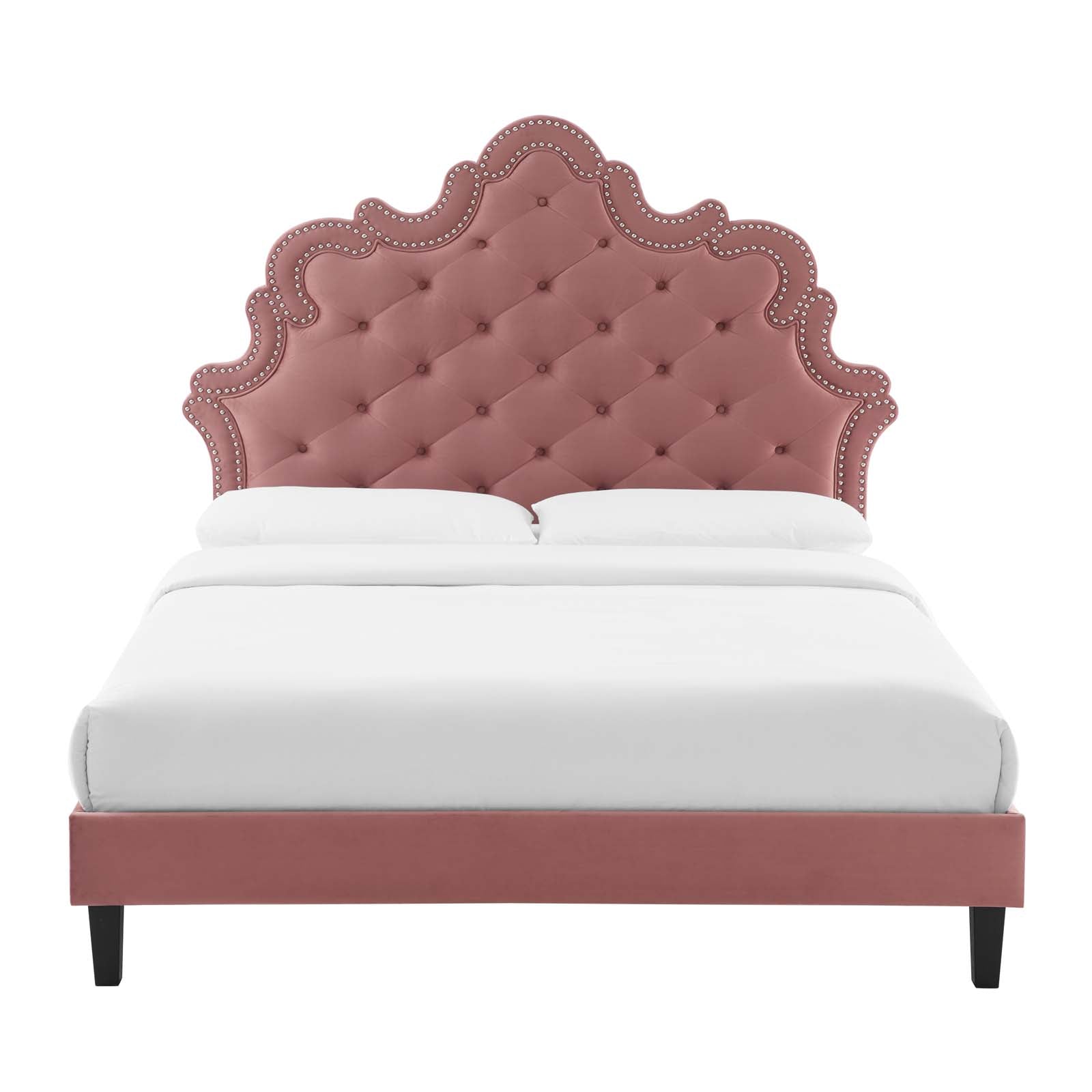 Sasha Button-Tufted Performance Velvet King Bed By Modway - MOD-6842 | Beds | Modishstore - 18