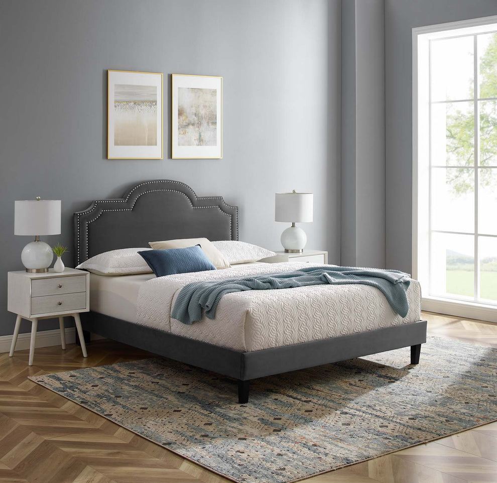 Aviana Performance Velvet King Bed By Modway - MOD-6844 | Beds | Modishstore - 1