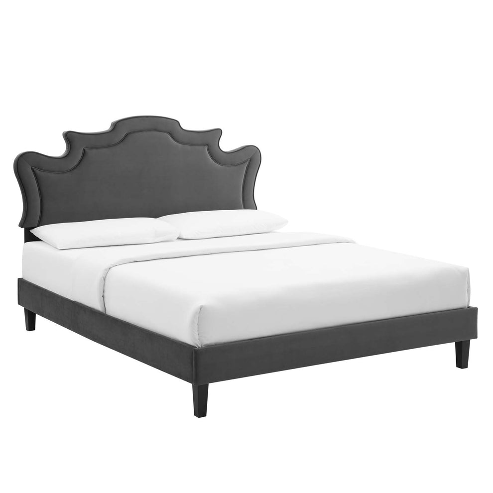 Neena Performance Velvet King Bed By Modway - MOD-6845 | Beds | Modishstore - 2