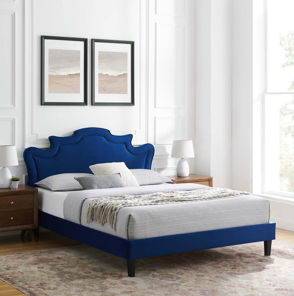 Neena Performance Velvet King Bed By Modway - MOD-6845 | Beds | Modishstore - 26