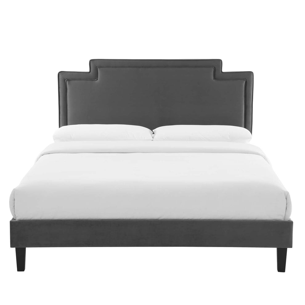Liva Performance Velvet King Bed By Modway - MOD-6846 | Beds | Modishstore - 7