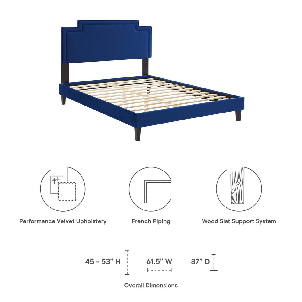 Liva Performance Velvet King Bed By Modway - MOD-6846 | Beds | Modishstore - 32