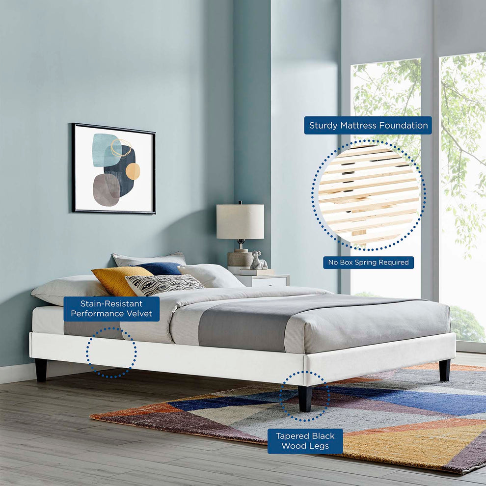 Liva Performance Velvet King Bed By Modway - MOD-6846 | Beds | Modishstore - 36