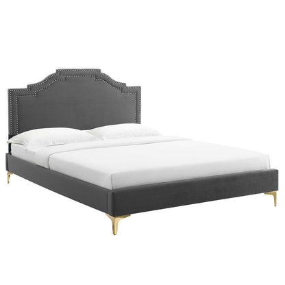 Adelaide Performance Velvet Twin Platform Bed By Modway - MOD-6850 | Beds | Modishstore - 2
