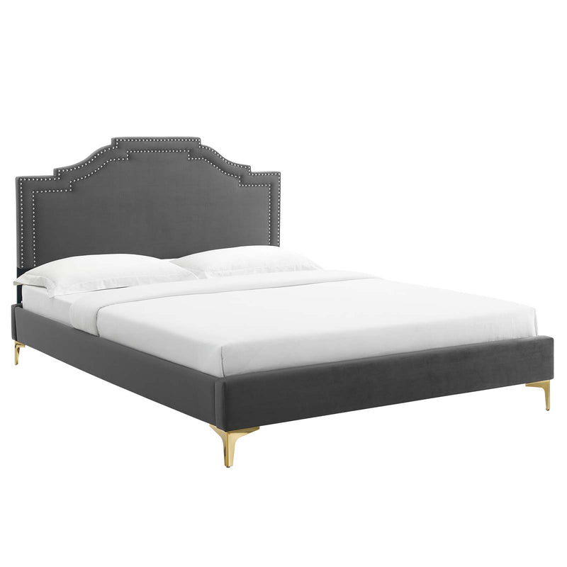 Adelaide Performance Velvet Twin Platform Bed By Modway - MOD-6850 | Beds | Modishstore - 2