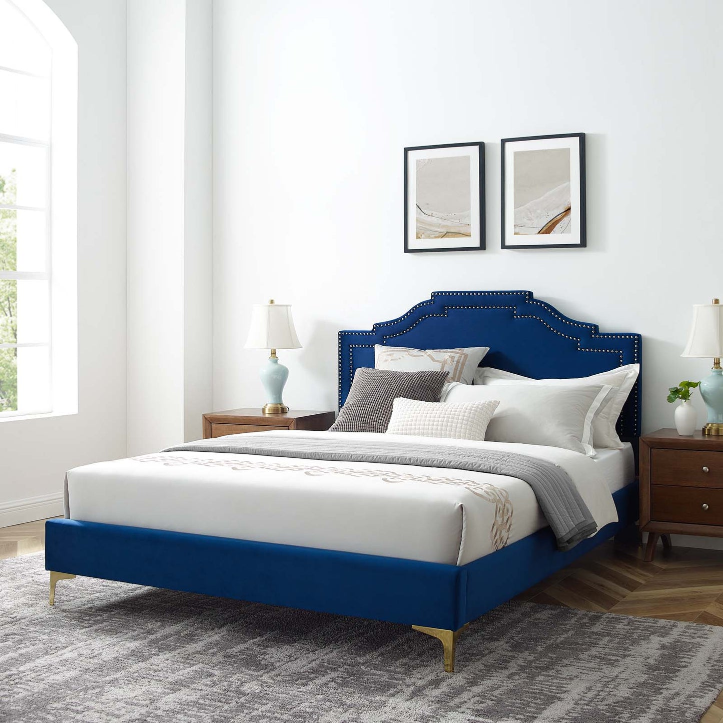 Adelaide Performance Velvet Twin Platform Bed By Modway - MOD-6850 | Beds | Modishstore - 63