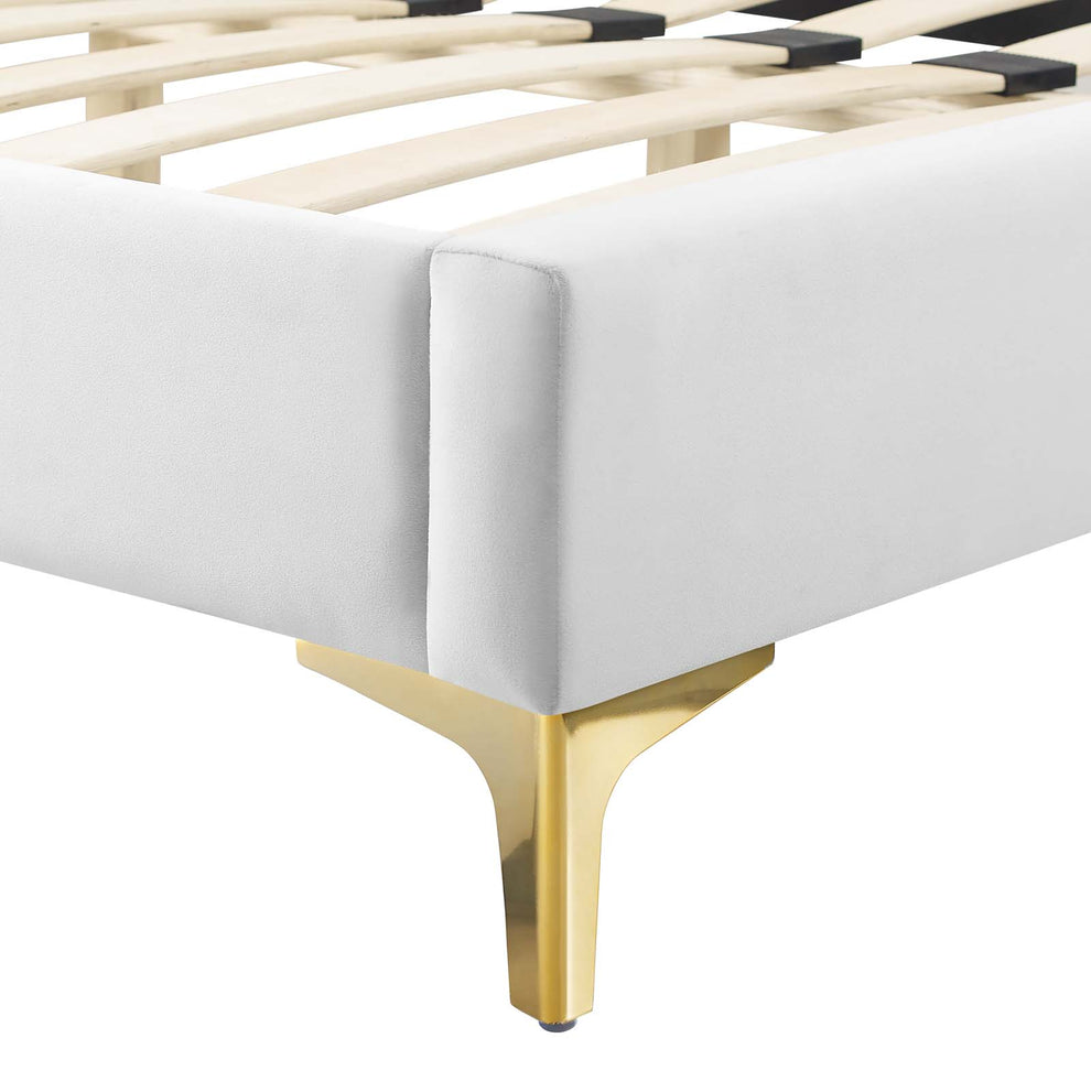 Adelaide Performance Velvet Twin Platform Bed By Modway - MOD-6850 | Beds | Modishstore - 109