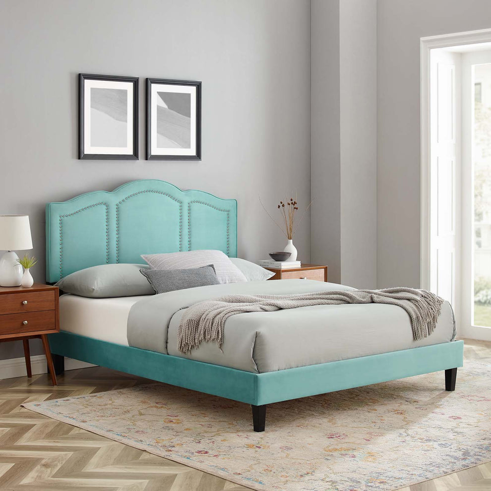 Emerson Performance Velvet Full Platform Bed By Modway - MOD-6855 | Beds | Modishstore - 45
