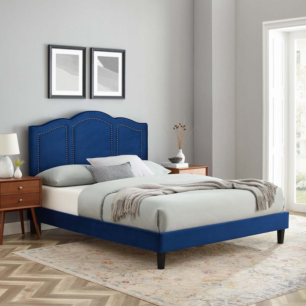 Emerson Performance Velvet Full Platform Bed By Modway - MOD-6855 | Beds | Modishstore - 58