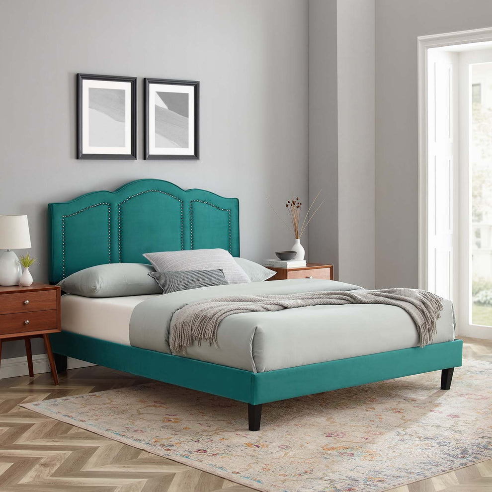 Emerson Performance Velvet Full Platform Bed By Modway - MOD-6855 | Beds | Modishstore - 83