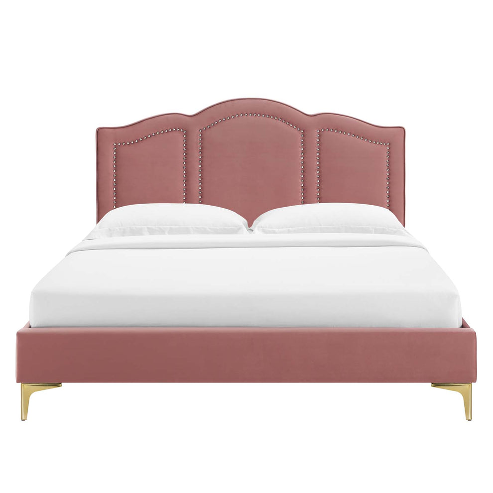Emerson Performance Velvet King Platform Bed By Modway - MOD-6859 | Beds | Modishstore - 14
